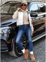 Dámske džínsové nohavice JEANLIFE s opaskom v modrej farbe FashionStreet UY2195