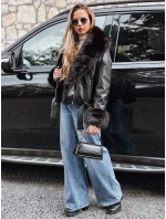 Dámska kožušinová bunda ramones black FashionStreet TY5233