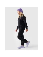 Dievčenská mikina bez prúžkov s kapucňou 4F Junior 4FJWMM00TSWSF1316-20S