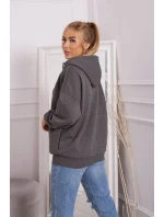 Mikina s kapucňou v grafitovej farbe