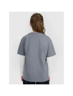 Dievčenské tričko oversize s potlačou 4F 4FJWAW25TTSHF2387-23S