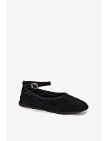 Baleríny z prírodného semišu Big Star TT274212 Black Baleríny z prírodného semišu Big Star TT274212 Black
