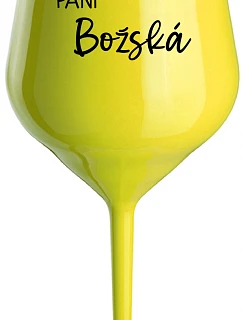 GOD'S LADY - žltý nerozbitný pohár na víno 470 ml
