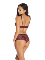 Vystužená dámska podprsenka Cora M-3344/22 bordó - Mat Vystužená dámska podprsenka Cora M-3344/22 bordó - Mat