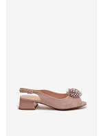 Dámske kožené sandále CR61-3030 beige - D&A