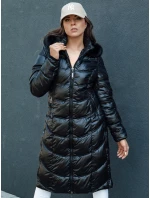 Dámska prešívaná zimná bunda CRYSTAL s kapucňou čierna FashionStreet TY4502 Dámska prešívaná zimná bunda CRYSTAL s kapucňou čierna FashionStreet TY4502