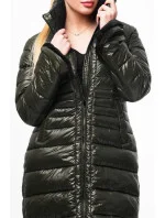 Dlhšia dámska prešívaná zimná bunda khaki (j19-017) Dlhšia dámska prešívaná zimná bunda khaki (j19-017)