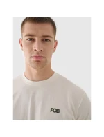 Pánske tričko s nadrozmernou potlačou a dlhým rukávom 4F 4FWAW24TLONM315-11S