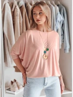 Dámska oversize maslová blúzka s príveskom LUZVIA powder pink FashionStreet RY2774 Dámska oversize maslová blúzka s príveskom LUZVIA powder pink FashionStreet RY2774