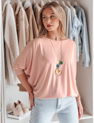 Dámska oversize maslová blúzka s príveskom LUZVIA powder pink FashionStreet RY2774 Dámska oversize maslová blúzka s príveskom LUZVIA powder pink FashionStreet RY2774