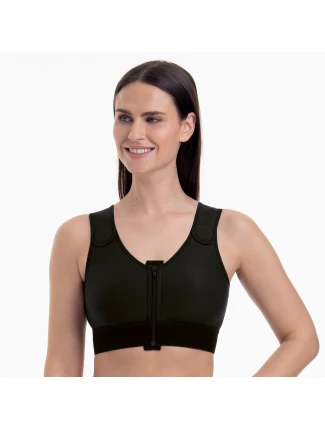 Kompresná podprsenka Valencia na obe strany, predné zapínanie 1194X čierna - Anita Care