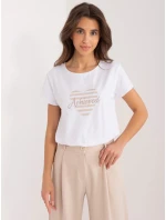 Tričko RV TS 9667.19 béžová a biela