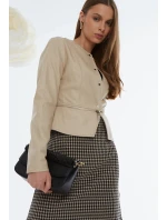Elegantná kožená bunda JAC0400 beige - Monnari Elegantná kožená bunda JAC0400 beige - Monnari