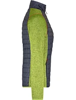 Daiber JN 741 Dámska pletená hybridná bunda 02.0741 kiwi melange/antracitová melange