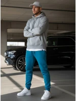 Pánske tyrkysové tepláky FashionStreet UX3428