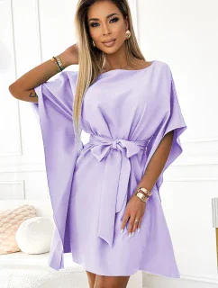 287-29 SOFIA Dámske motýlie šaty so zaväzovaním v páse - SEVEN