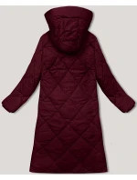 Dlhá zimná bunda s kapucňou J.Style bordová (5M3173-1)