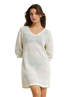Dámske plážové šaty DIM SHELL DRESS - DIM - biele
