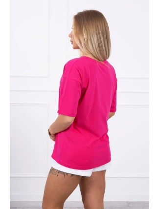 Kúzelná blúzka s potlačou fuchsiová Kúzelná blúzka s potlačou fuchsiová
