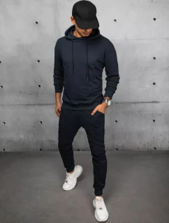 Pánske tmavomodré tepláky FashionStreet AX0674