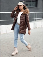 Dámska zimná bunda s kapucňou WINTERCHIC hnedá FashionStreet TY4458 Dámska zimná bunda s kapucňou WINTERCHIC hnedá FashionStreet TY4458