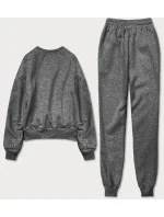 Tmavosivý dámsky dres s krátkou mikinou (8C71-5)