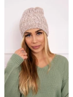 Veselá fleecová čiapka K225 béžová