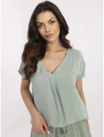 Blúzka D73761M11171B pistáciová