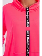 Šaty s kravatou ružové neónové