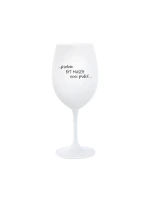 PROTOŽE BÝT MASÉR NENÍ PRDEL - bílá  sklenice na víno 350 ml