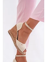 Dámske sandále na platforme s úpletom Wrangler 20261086.06V light beige Dámske sandále na platforme s úpletom Wrangler 20261086.06V light beige