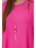 Súprava blúzka + nohavice s príveskom ružová