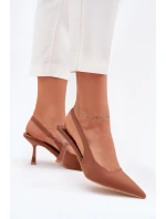 Sandały Damskie Na Szpilce Camel Lunira