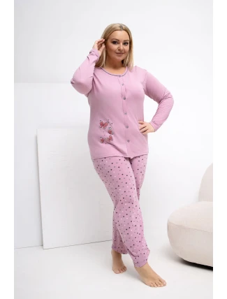 Pohodlné pyžamo pre plnoštíhly model 223304 Forever Pink Pohodlné pyžamo pre plnoštíhly model 223304 Forever Pink
