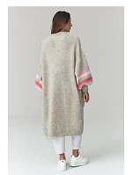 Zapínanie svetra model 226864 Makadamia