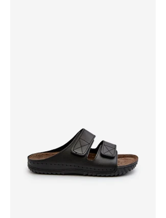 Pohodlné pánske sandále na suchý zips Inblu FM00001U black