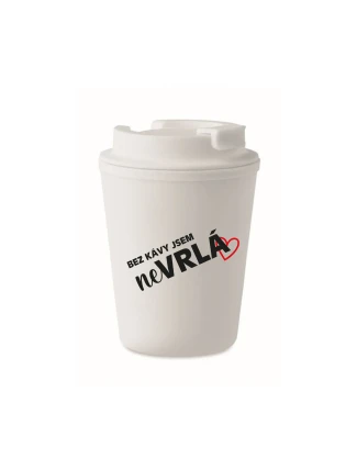 BEZ KÁVY JSEM NEVRLÁ - bílý termohrnek 300 ml