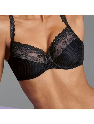 Podprsenka s kosticami Eloise . 5294 black - RosaFaia