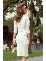 Dámske športové šaty v béžovej melanžovej farbe 13-109 Dámske športové šaty v béžovej melanžovej farbe 13-109