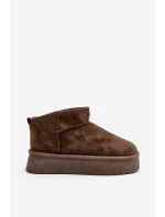 Damskie Śniegowce Na Grubej Podeszwie Ciemnozielone Caliksa