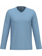 Kariban K 358 Pánske tričko s výstrihom do V a dlhými rukávmi 20.K358 sky blue Kariban K 358 Pánske tričko s výstrihom do V a dlhými rukávmi 20.K358 sky blue