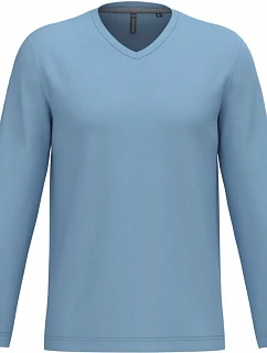 Kariban K 358 Pánske tričko s výstrihom do V a dlhými rukávmi 20.K358 sky blue