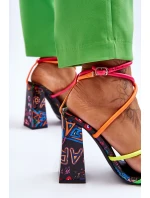 Modne Sandały Na Obcasie Multikolor Josette