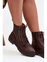 Dámské Workery Zateplené Čokoládové Ivonelle