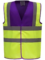 Yoko HVW 100 Hi-Vis bezpečnostná vesta 79.W100 fialová/výrazne žltá Yoko HVW 100 Hi-Vis bezpečnostná vesta 79.W100 fialová/výrazne žltá