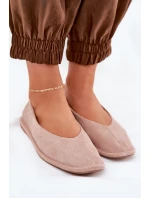 Zamszowe Baleriny Damskie Big Star RR274081 Różowe