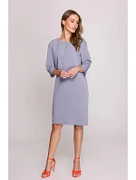 Dámske šaty S394 holubičkovo šedé – Stylove Dámske šaty S394 holubičkovo šedé – Stylove