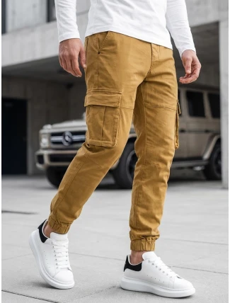 Béžové pánske bojové nohavice FashionStreet UX4177 Béžové pánske bojové nohavice FashionStreet UX4177