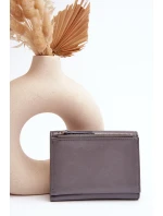 Damski Portfel Portmonetka Z Ekoskóry Szary Joanela