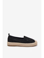 Espadryle Damskie Na Platformie Vinceza 17392 Czarne